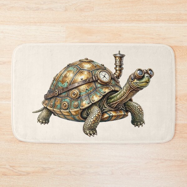 Item preview, Steampunk Turtle – Vintage Watercolor Mechanical Tortoise designed and sold by SweetLilith.