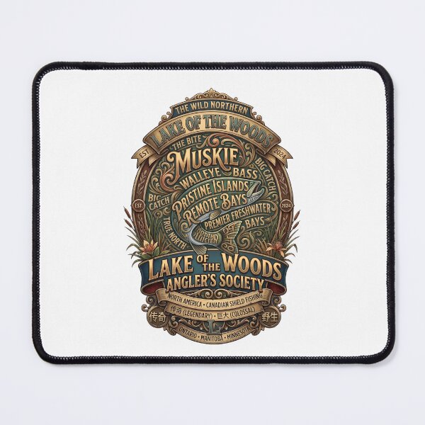 Item preview, Vintage Lake of the Woods Muskie Fishing Emblem designed and sold by one-offtees.