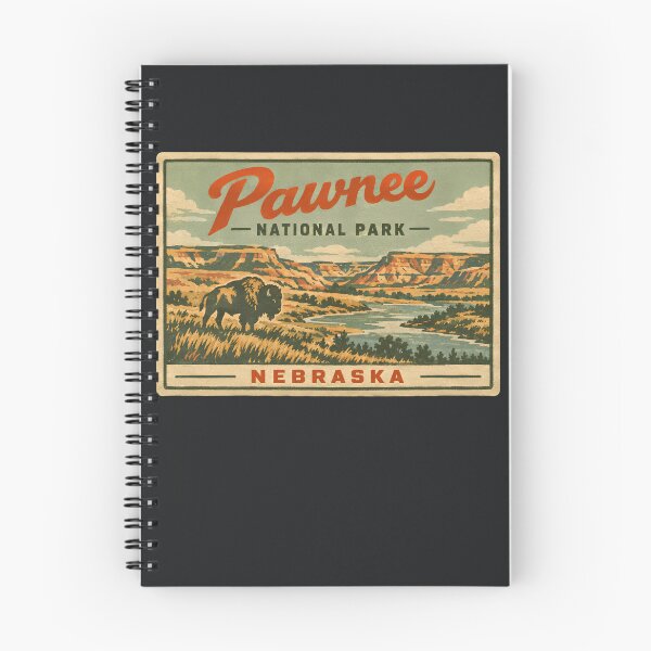 Item preview, Pawnee Nebraska Vintage Bison Prairie Landscape Travel Art designed and sold by LittleArij.