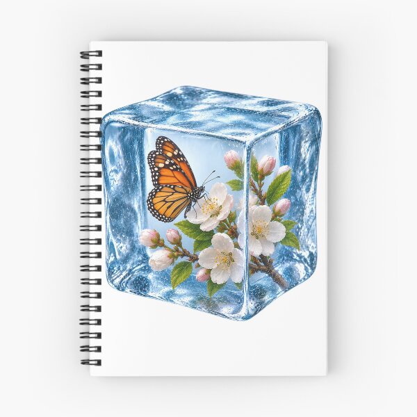 Item preview, Monarch Butterfly in Ice Cube with Cherry Blossoms designed and sold by MichalHau.