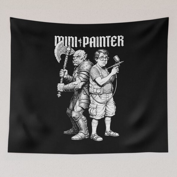 Item preview, Orc Duel Fantasy Mini Painter Funny RPG Airbrush Painting designed and sold by GrandeDuc.