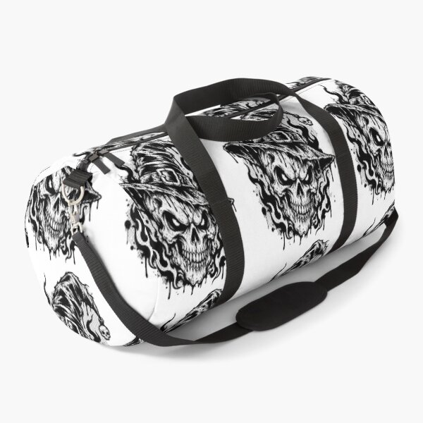 Item preview, Witch Skull Halloween Creepy Wizard Hat Flames Line Art Graphic designed and sold by shemodas.