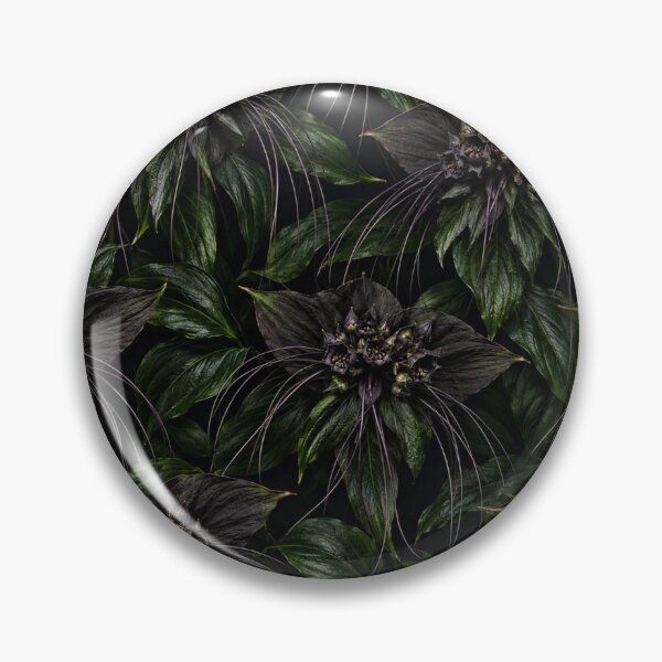 Item preview, Black Bat Flower Gothic Botanical – Pattern designed and sold by Helt-enkelt.