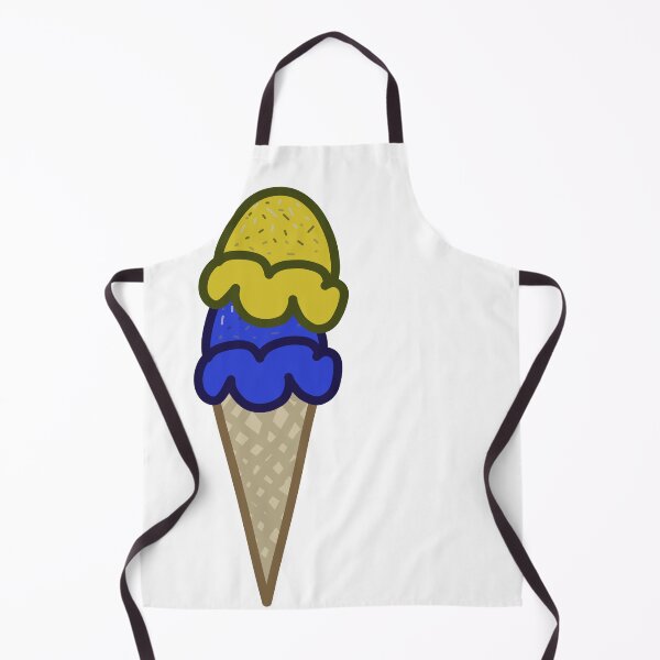 Item preview, Blue and yellow ice cream cone designed and sold by Wondersandstars.