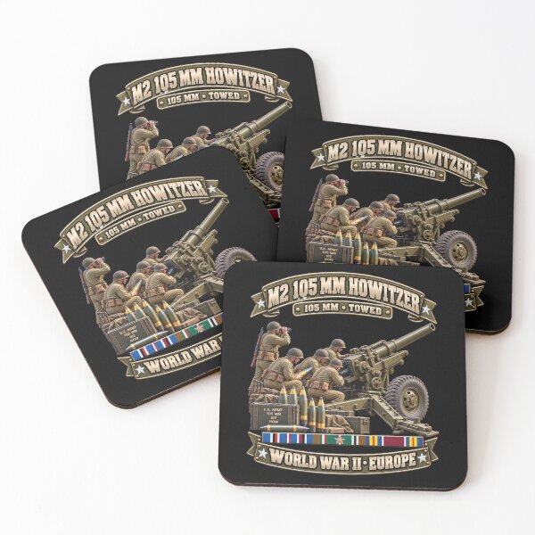 Item preview, M2 105mm, Howitzer, Towed Artillery - World War II SVC - Without Background - 3D - Enhanced designed and sold by Military Insignia Products.