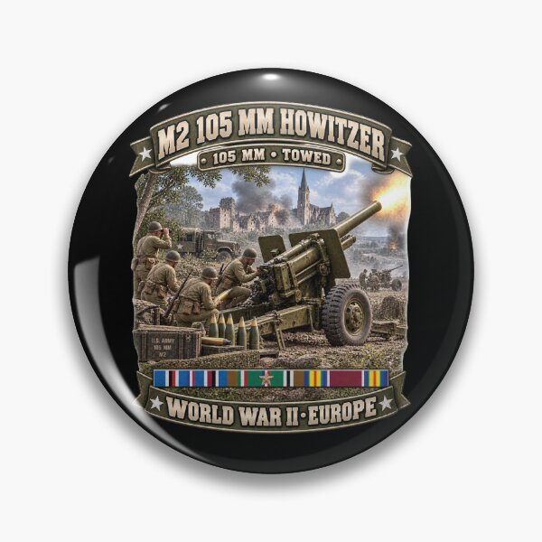 Item preview, M2 105mm, Howitzer, Towed Artillery - World War II SVC - 3D - Enhanced designed and sold by Military Insignia Products.