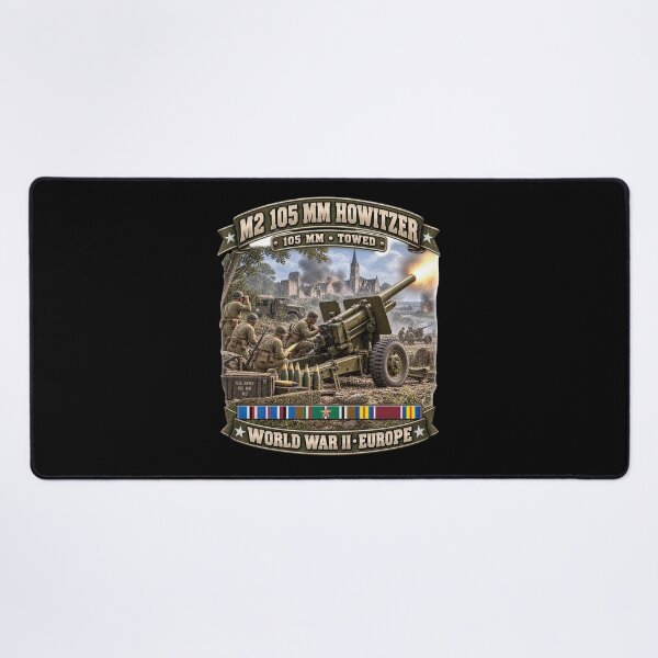 Item preview, M2 105mm, Howitzer, Towed Artillery - World War II SVC - 3D - Enhanced designed and sold by Military Insignia Products.
