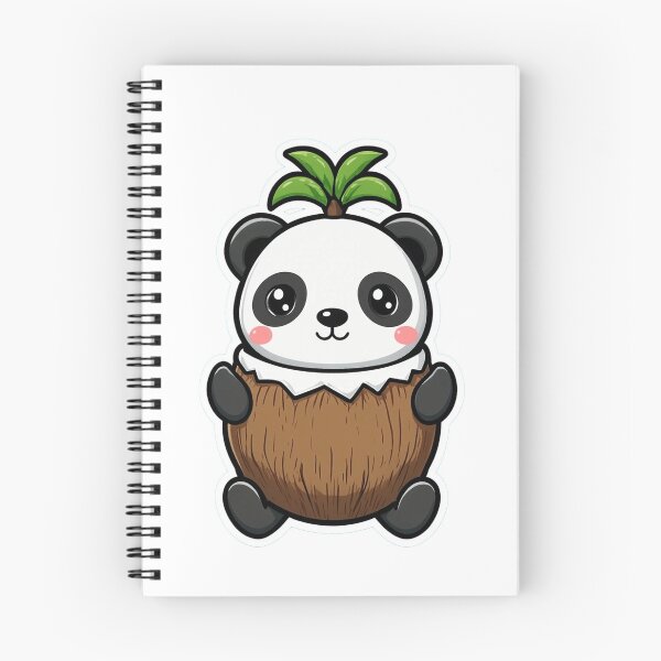 Item preview, Coconut Panda – Cute Kawaii Tropical Fruit Animal designed and sold by digital.stickerperso.com.
