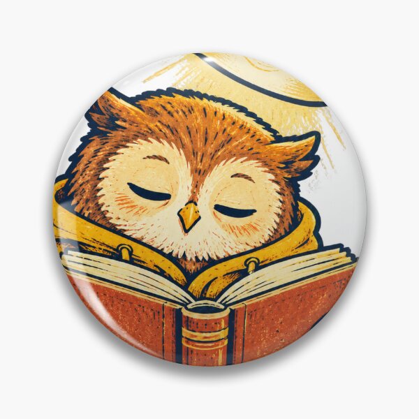 Item preview, Midnight Reading Owl – Cozy Bookish Night designed and sold by DLus-shop.