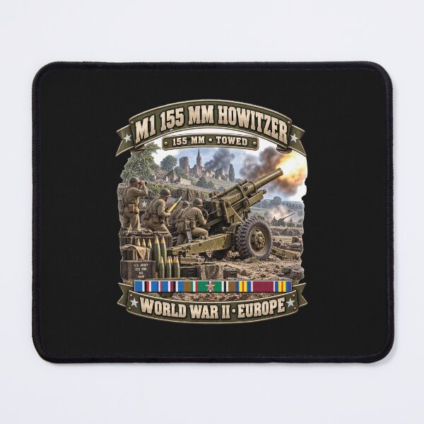 Item preview, M1 155mm, Howitzer, Towed Artillery - World War II SVC - 3D - Enhanced designed and sold by Military Insignia Products.