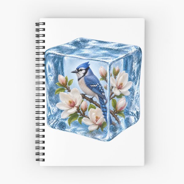 Item preview, Blue Jay in Ice Cube with Magnolia Flowers designed and sold by MichalHau.