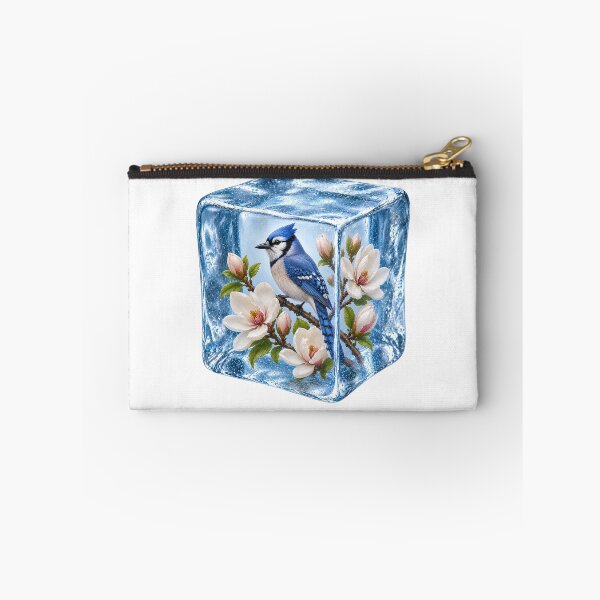 Item preview, Blue Jay in Ice Cube with Magnolia Flowers designed and sold by MichalHau.
