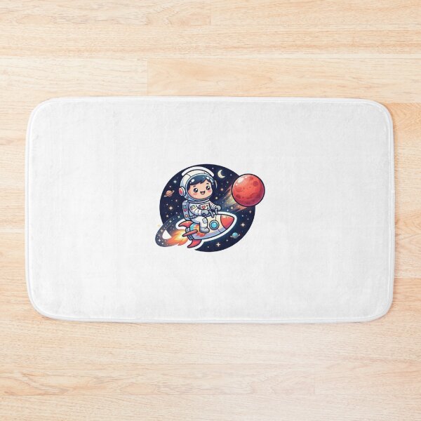 Item preview, Cute Astronaut Riding Rocket to Mars Sticker designed and sold by marwa-world.