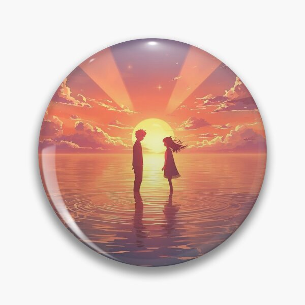 Item preview, Anime Couple in Romantic Sunset designed and sold by nininox.