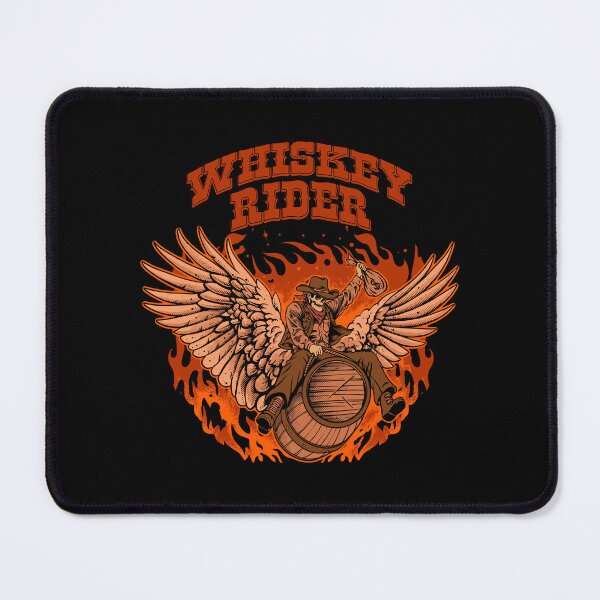 Item preview, Whiskey Rider Skeleton Cowboy Vintage Western Halloween Biker T-Shirt Design designed and sold by phsycartwork.