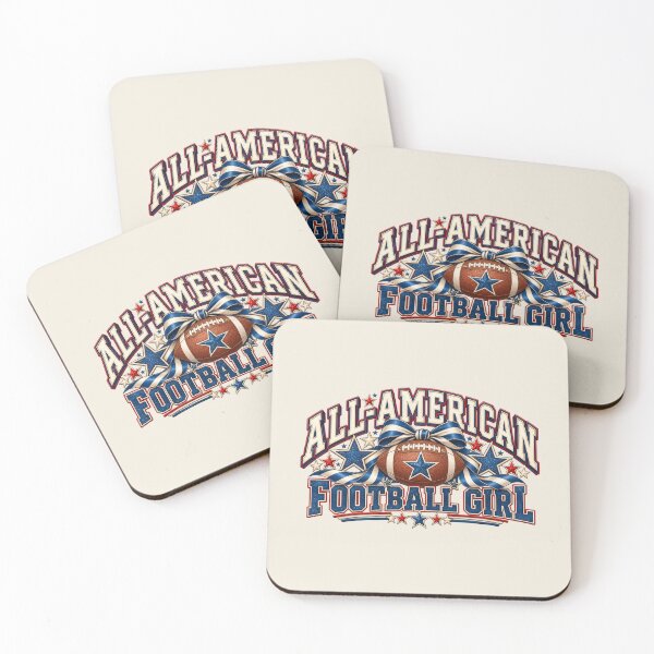 Item preview, All-American Football Girl – Retro Game Day Football designed and sold by SnugbugStudios.