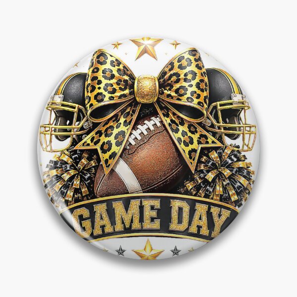 Item preview, Gold & Black Coquette Football Bow T-Shirt | Game Day Cheer Mom designed and sold by tshirtsmk.