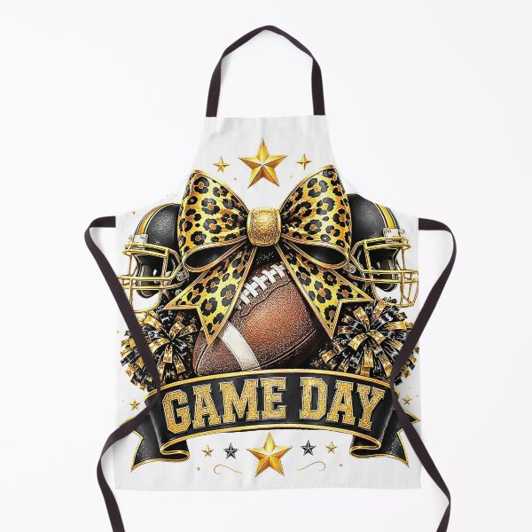 Item preview, Gold & Black Coquette Football Bow T-Shirt | Game Day Cheer Mom designed and sold by tshirtsmk.