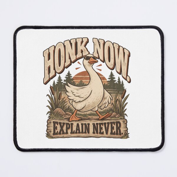 Item preview, Honk Now Explain Never – Funny Vintage Goose designed and sold by FaithArt777.