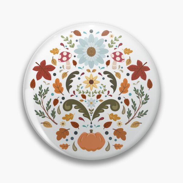 Item preview, Autumn Floral Forest Folk Pattern designed and sold by Bright Wild Design.