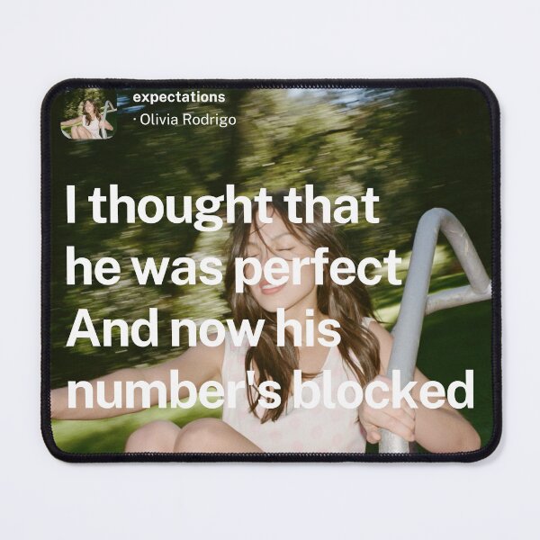 Item preview, Expectations song lyrics - Olivia Rodrigo designed and sold by Milkshake33.