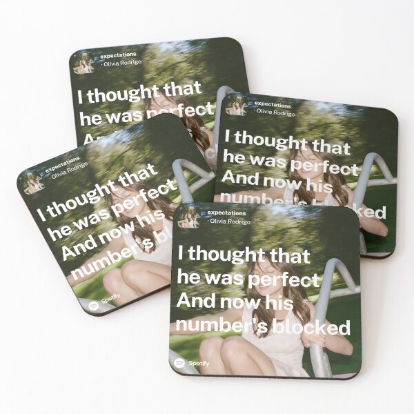 Item preview, Letra de la canción Expectations - Olivia Rodrigo designed and sold by Milkshake33.
