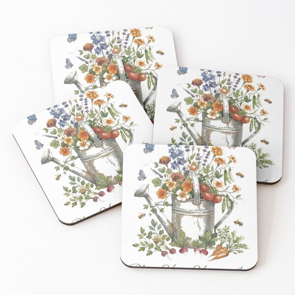 Item preview, Plant Hope. Harvest Joy. | Vintage Gardening Watering Can Floral Design designed and sold by CKADigital.