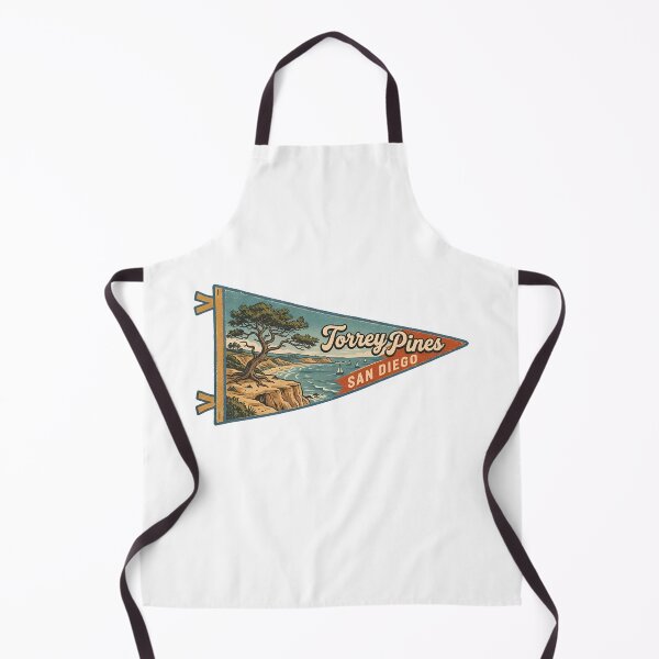 Item preview, Torrey Pines San Diego Vintage Coastal Cliffs Hiking Pennant designed and sold by LittleArij.