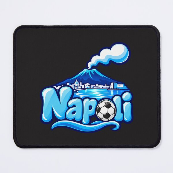 Item preview, Napoli Bubble Typography with Vesuvius Volcano and Soccer Ball designed and sold by MetaModel Editions.