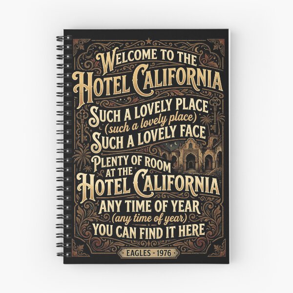 Item preview, Eagles Hotel California T-Shirt designed and sold by Priamant.