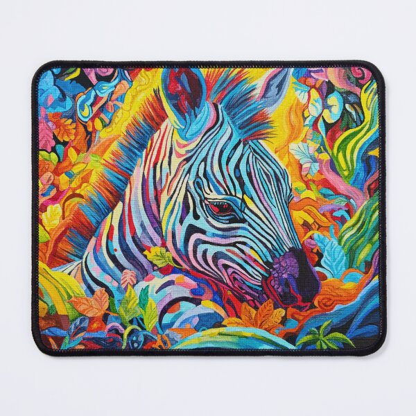 Item preview, Zavannah | Colourful Zebra Acrylic Painting designed and sold by RavenFosterArt.
