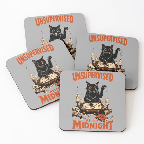 Item preview, Unsupervised After Midnight Vintage Black Cat designed and sold by MagicTheDog.