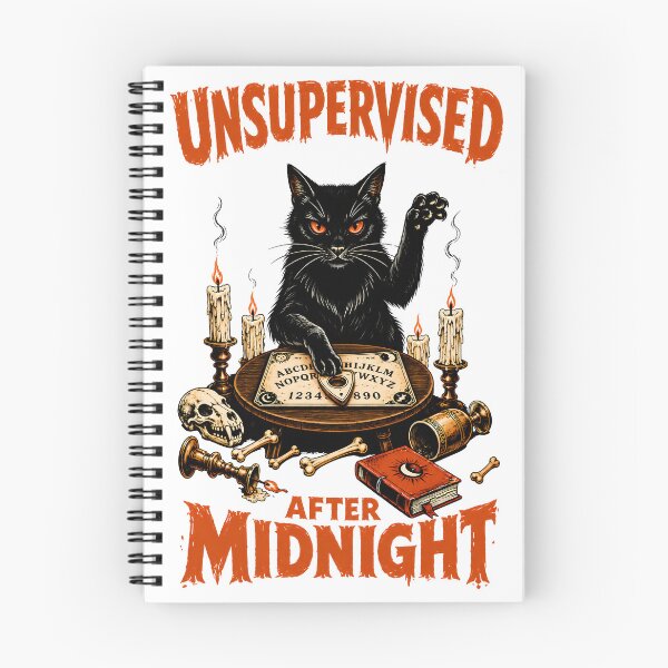 Item preview, Unsupervised After Midnight Vintage Black Cat designed and sold by MagicTheDog.