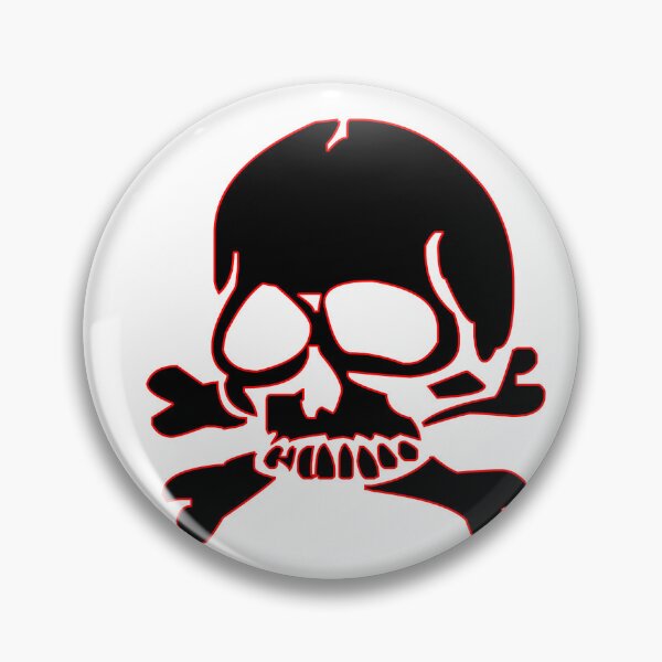 Item preview, Goth skull Crossbones Red Outline designed and sold by gothicmarry.