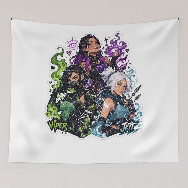 Item preview, Valorant Girls Doodle Fan Art Viper Reyna Jett Oversized  designed and sold by glennacanfield.