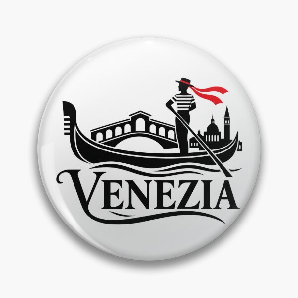 Item preview, Venezia Gondolier Silhouette with Rialto Bridge Illustration designed and sold by MetaModel Editions.