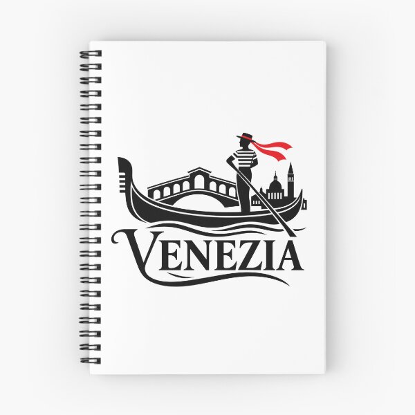 Item preview, Venezia Gondolier Silhouette with Rialto Bridge Illustration designed and sold by MetaModel Editions.
