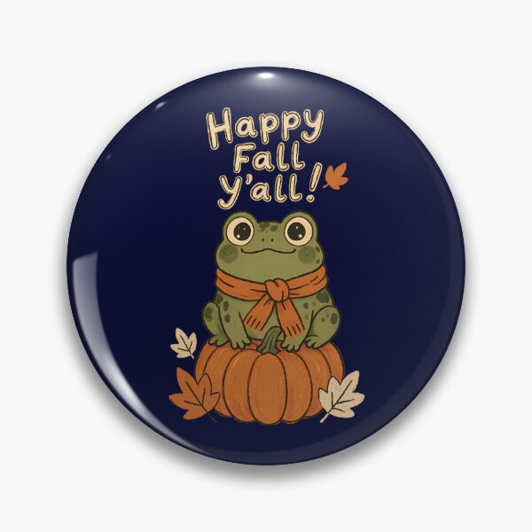 Item preview, Happy Fall Yall, Cute Frog designed and sold by andromeda-redd.