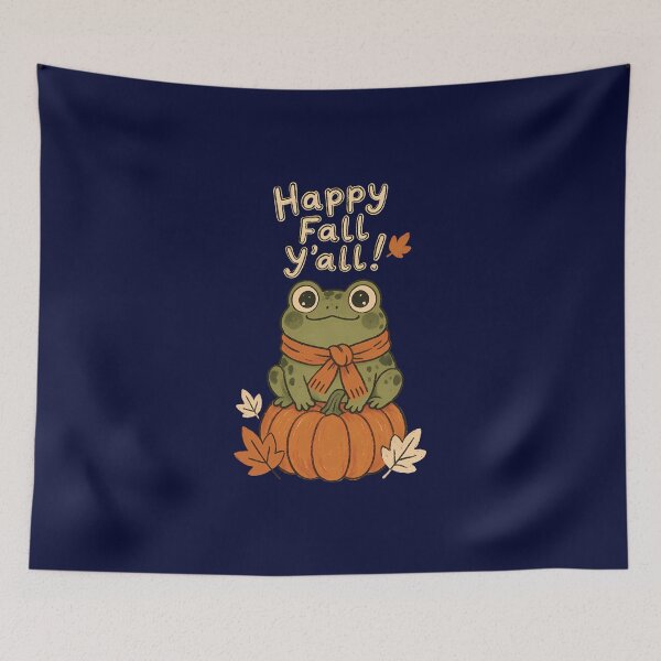Item preview, Happy Fall Yall, Cute Frog designed and sold by andromeda-redd.
