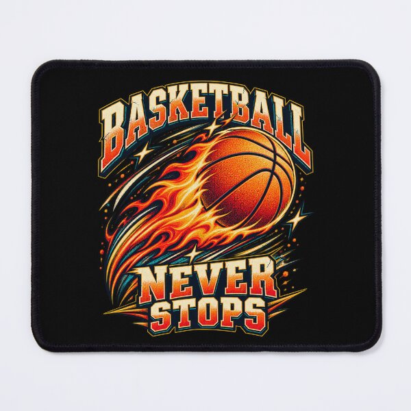 Item preview, Flaming Basketball Never Stops designed and sold by Side Quest Co..