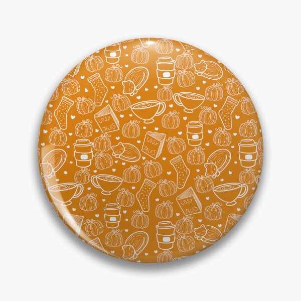 Item preview, Orange Autumnal Tone Cosy Fall Print designed and sold by ClarissaDoodles.