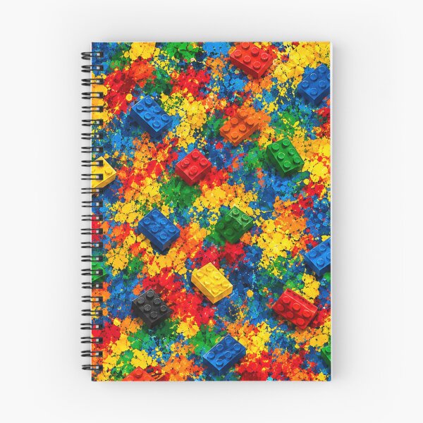 Item preview, Rainbow Toy Bricks and Splatter Mixed Media Art designed and sold by THE SPLATTERED HAUS BY SAGE BANKS.
