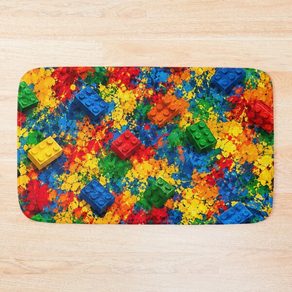 Item preview, Rainbow Toy Bricks and Splatter Mixed Media Art designed and sold by THE SPLATTERED HAUS BY SAGE BANKS.