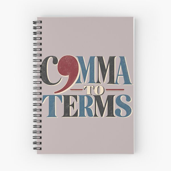 Item preview, Comma to Terms – Funny Grammar & Writer Typography designed and sold by Golden Era Studio.