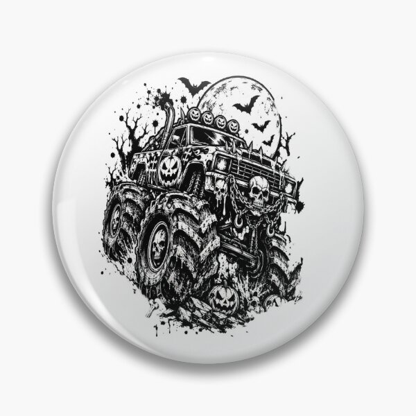 Item preview, Halloween Monster Truck Skull Full Moon Pumpkin Off Road Graphic designed and sold by shemodas.