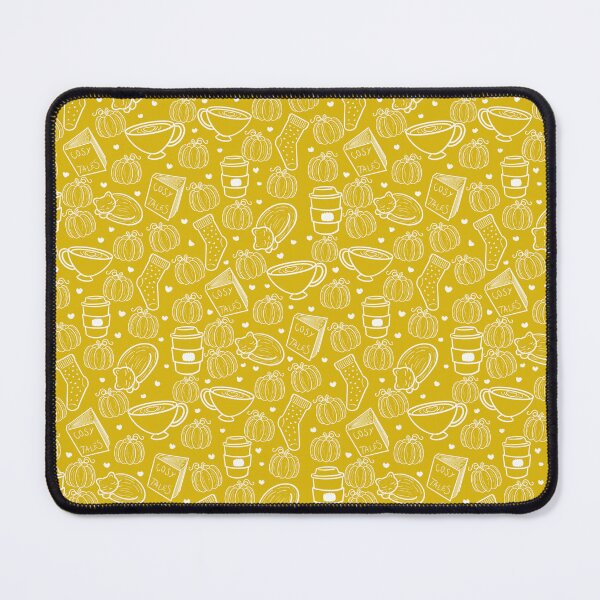Item preview, Yellow Autumnal Cosy Repeat Print Fall designed and sold by ClarissaDoodles.
