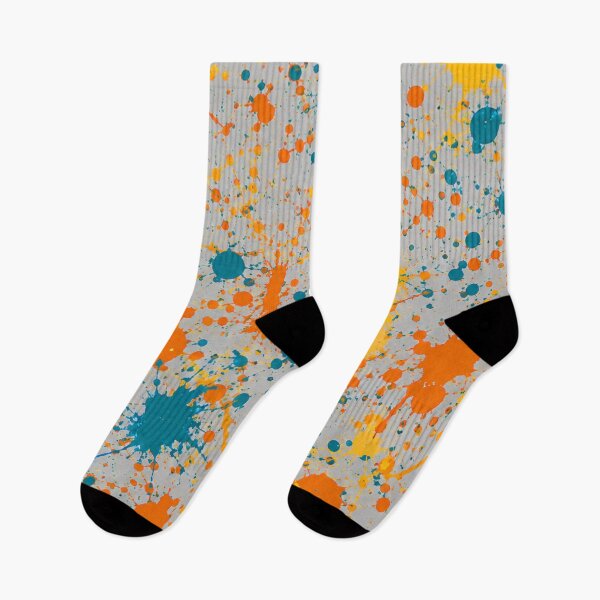 Item preview, Teal and Orange Splatter Action Abstract Art designed and sold by THE SPLATTERED HAUS BY SAGE BANKS.