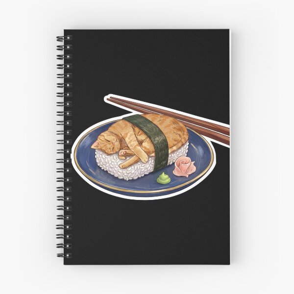 Item preview, Kawaii Sushi Cat Nigiri With Chopsticks designed and sold by Retro Whiskers.