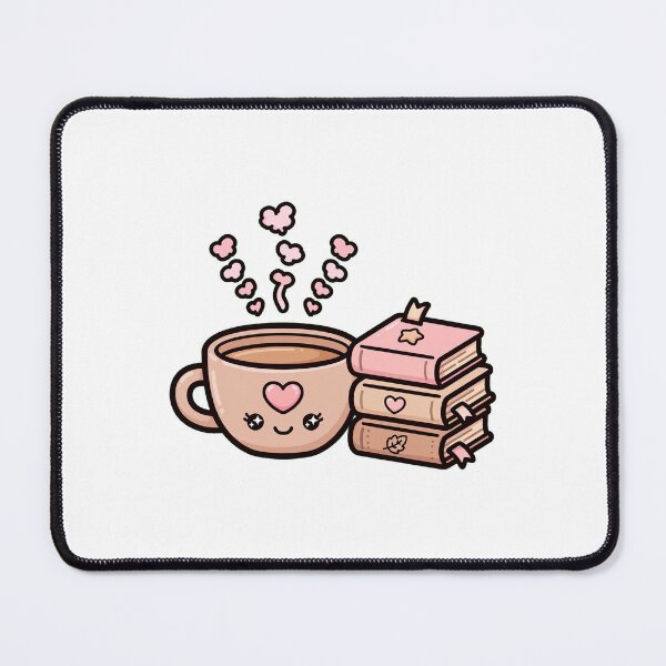 Item preview, Coffee and Books - Cute Coffee Cup and Book Stack with Hearts - Cozy Book Lover Gift - Bookish Coffee Sticker designed and sold by Cozy Book Club.