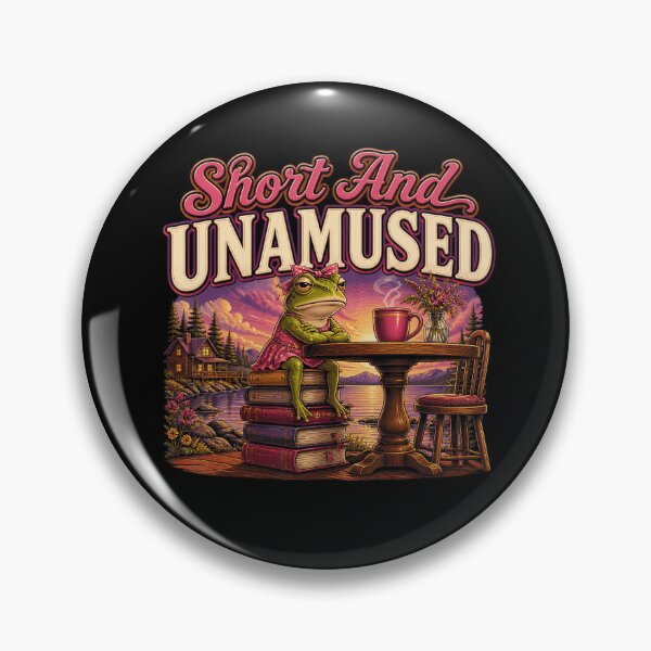 Item preview, Short And Unamused Funny Frog Reading Humor designed and sold by TadeoNivar.